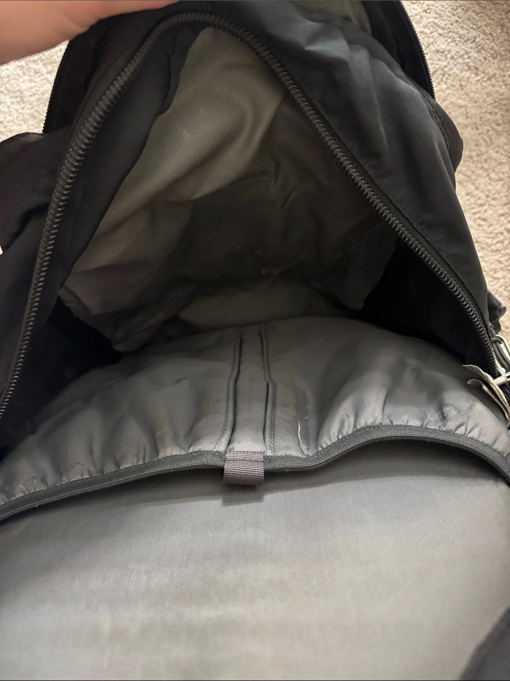 The North Face Black Backpack with Mesh Pockets